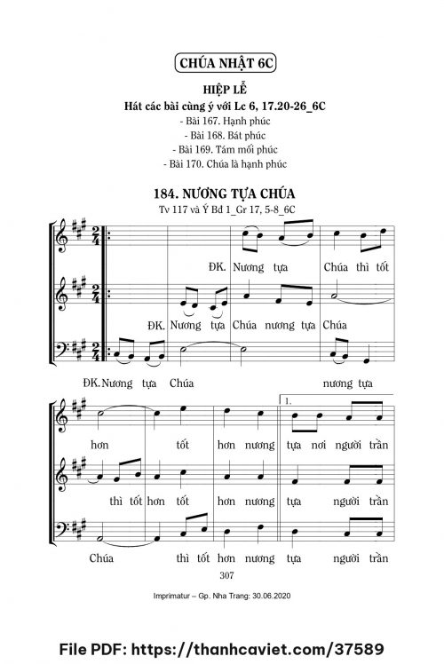 Nương tựa Chúa [CN6 TNC] – - Lm. Mi Trầm - trang 1