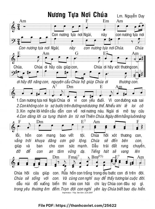Nương tựa nơi Chúa - Lm. Nguyễn Duy - trang 1