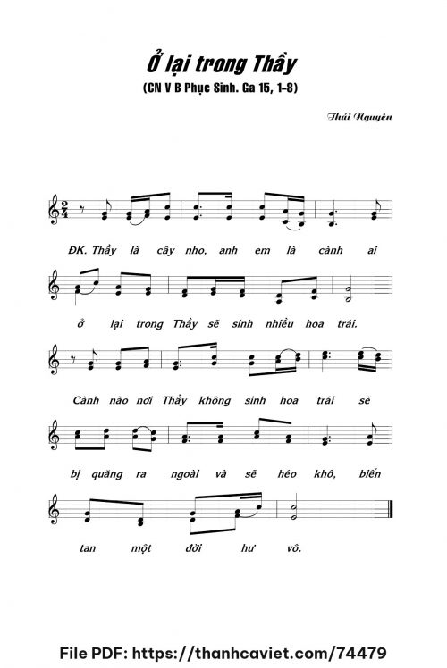 Ở lại trong Thầy - Lm. Thái Nguyên - trang 1