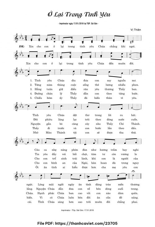 Ở lại trong tình yêu - Vị Thiên - trang 1