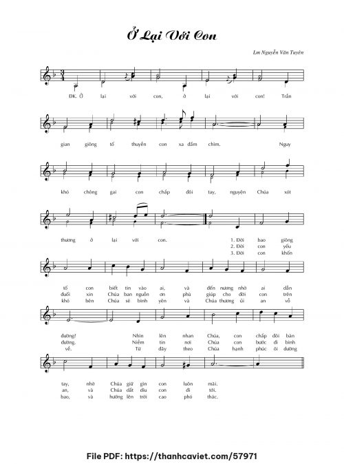 Ở lại với con - Lm. Nguyễn Văn Tuyên - trang 1