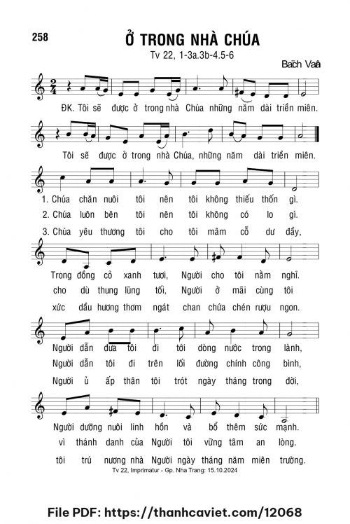 Ở trong nhà Chúa - Lm. Bạch Vân - trang 1