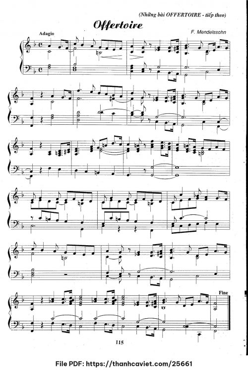 Offertoire Dâng lễ - Nhạc quốc tế - trang 1