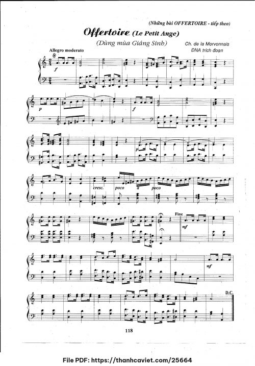 Offertoire Giáng sinh - Nhạc quốc tế - trang 1