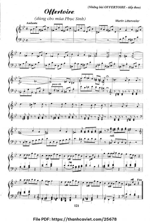 Offertoire mùa phục sinh - Nhạc quốc tế - trang 1