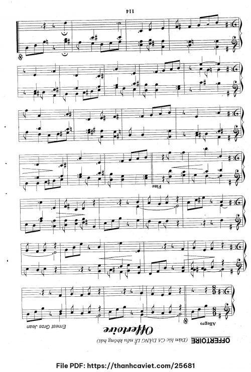 Offertoire phần dâng lễ - Nhạc quốc tế - trang 1