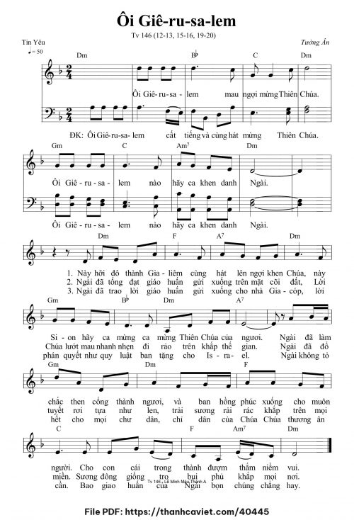 Ôi Giêrusalem - Tường Ân - trang 1