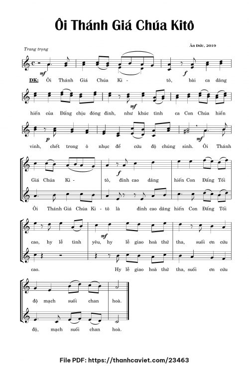 Ôi thánh giá Chúa Kitô - Lm. Ân Đức - trang 1