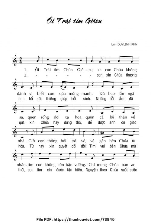 Ôi trái tim Giêsu - Lm. DUYLINH.PHN - trang 1
