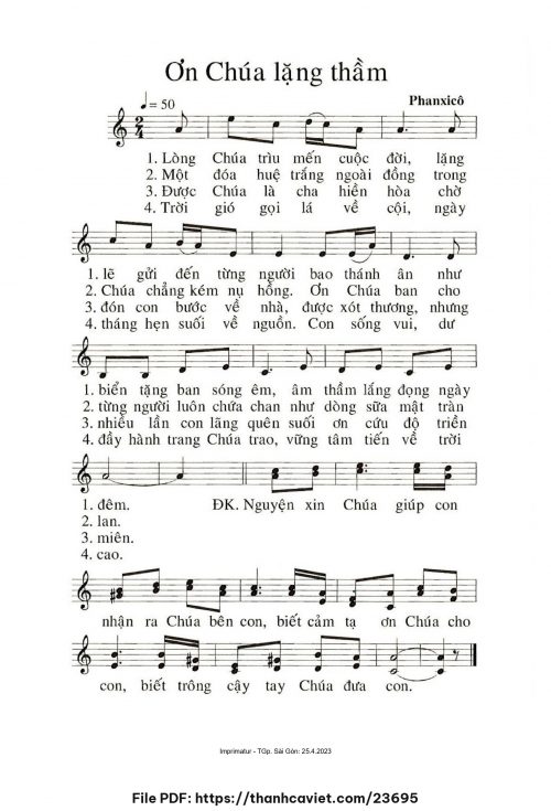 Ơn Chúa lặng thầm - Phanxicô - trang 1