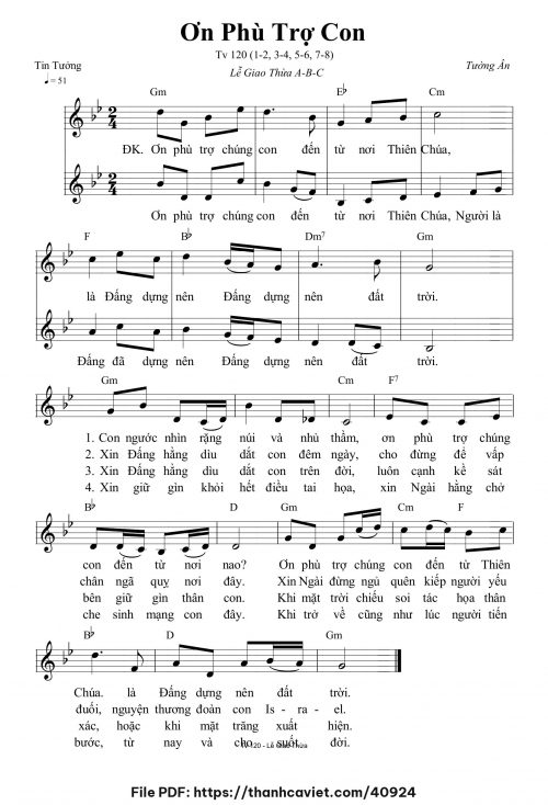 Ơn phù trợ con - Tường Ân - trang 1