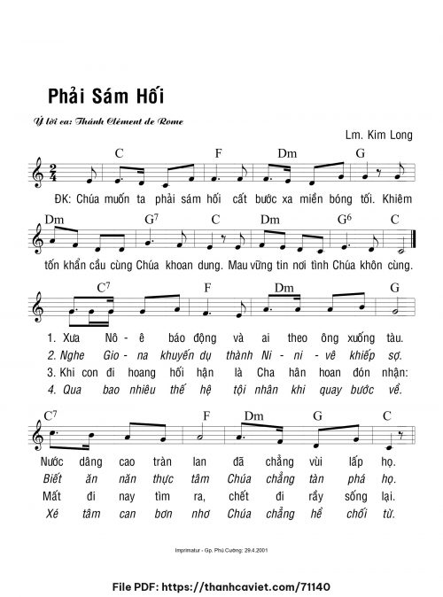 Phải sám hối - Lm. Kim Long - trang 1