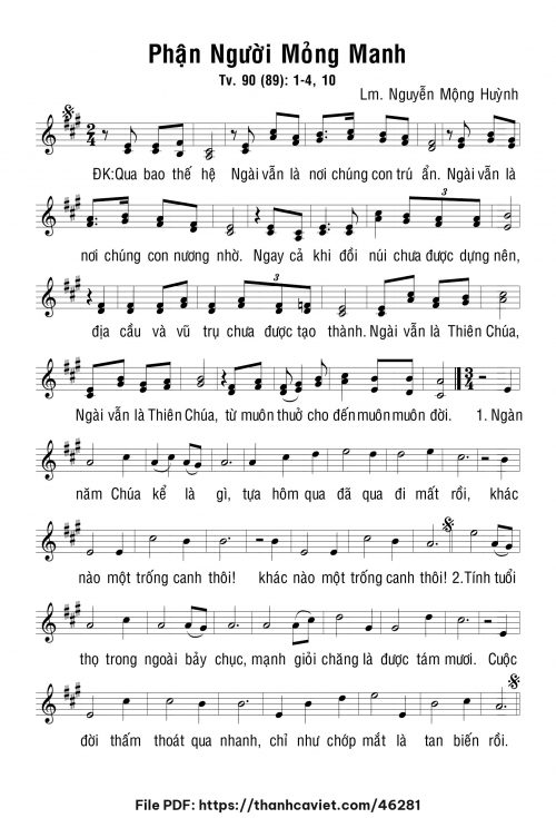 Phận người mỏng manh - Lm. Nguyễn Mộng Huỳnh - trang 1