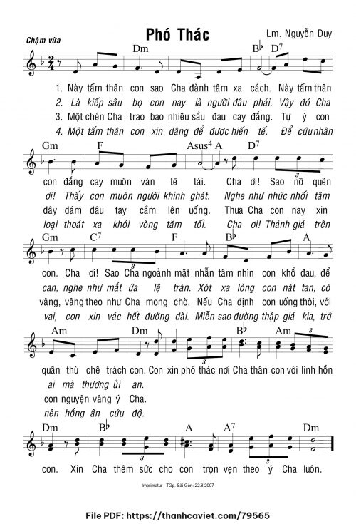 Phó thác - Lm. Nguyễn Duy - trang 1