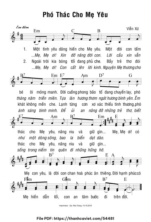 Phó thác cho Mẹ yêu - Viễn Xứ - trang 1
