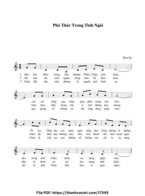 Phó thác trong tình Ngài - Kim Ân - trang 1