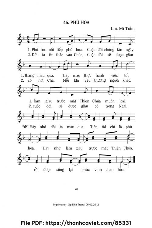 Phù hoa - Lm. Mi Trầm - trang 1