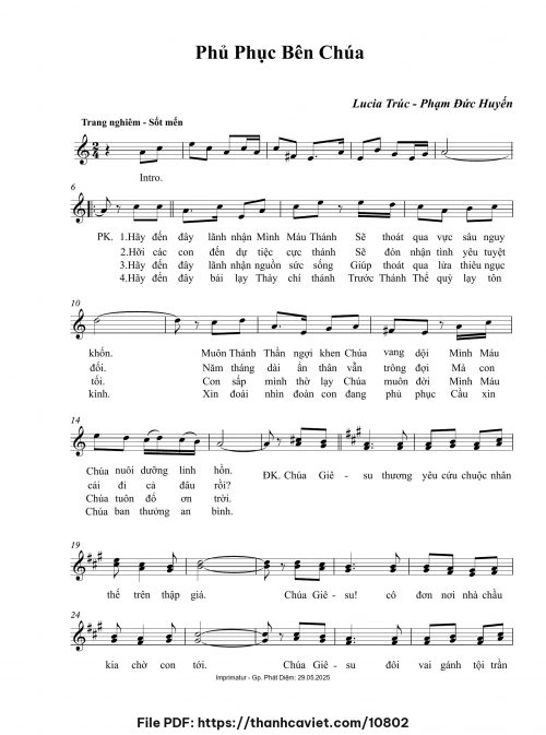Phủ phục bên Chúa - Phạm Đức Huyến - Lucia Trúc - trang 1