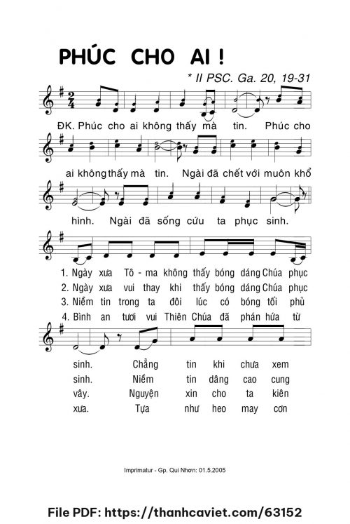 Phúc cho ai - Lm. La Thập Tự - trang 1