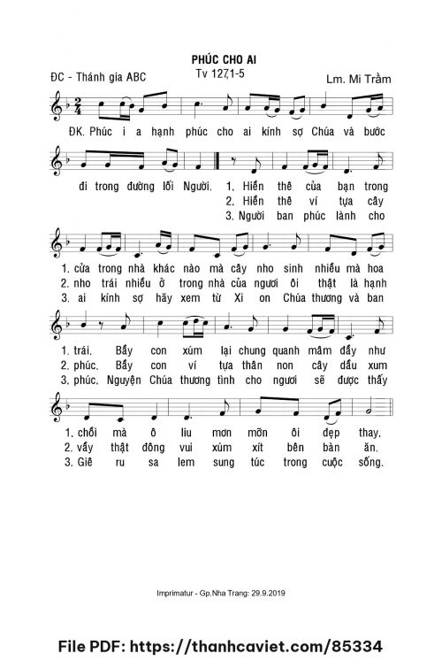 Phúc cho ai - Lm. Mi Trầm - trang 1