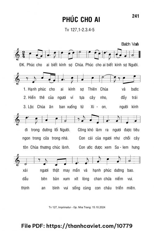 Phúc cho ai - Lm. Bạch Vân - trang 1