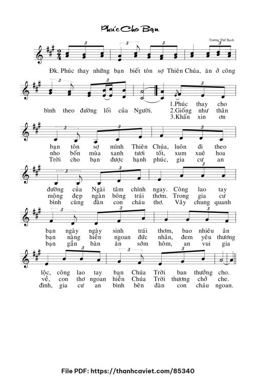 Phúc cho bạn - Trương Thế Bạch - trang 1