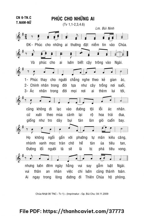 Phúc cho những ai - Lm. Bùi Ninh - trang 1