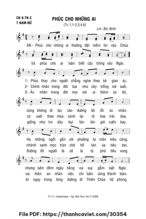 Phúc cho những ai - Lm. Bùi Ninh - trang 1