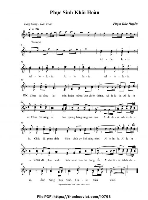 Phục Sinh khải hoàn - Phạm Đức Huyến - trang 1
