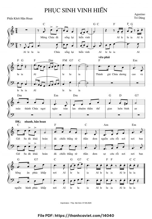 Phục Sinh vinh hiển - Augustino Trí Dũng - trang 1