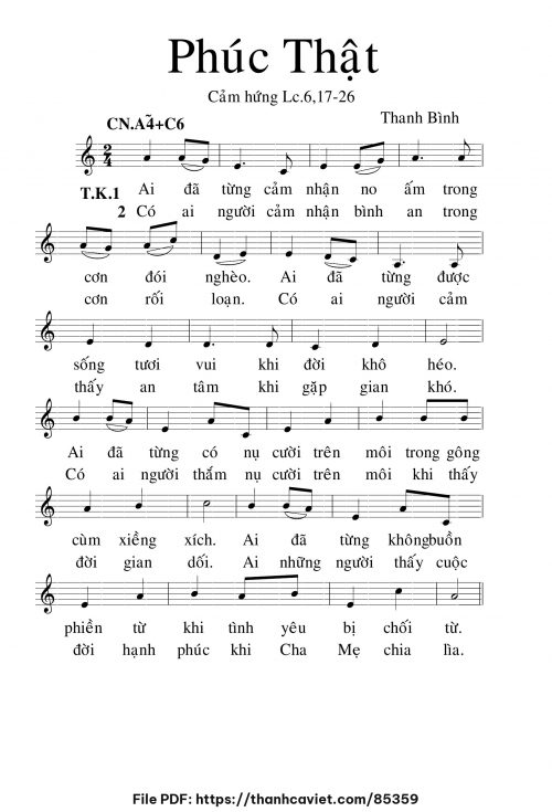 Phúc thật - Lm. Thanh Bình - trang 1