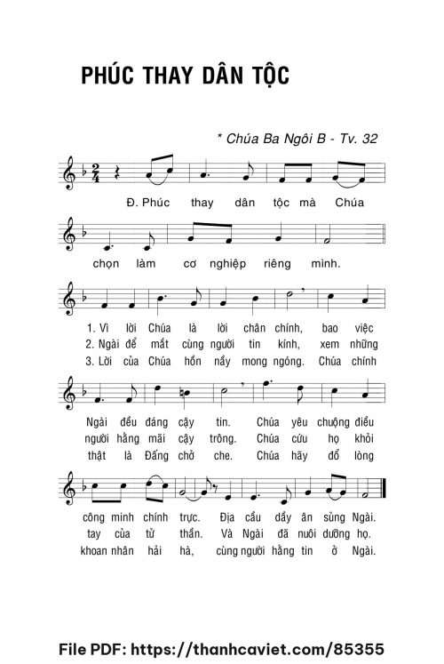 Phúc thay dân tộc - Lm. La Thập Tự - trang 1