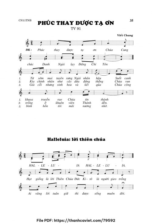 Phúc thay được tạ ơn - Viết Chung - trang 1