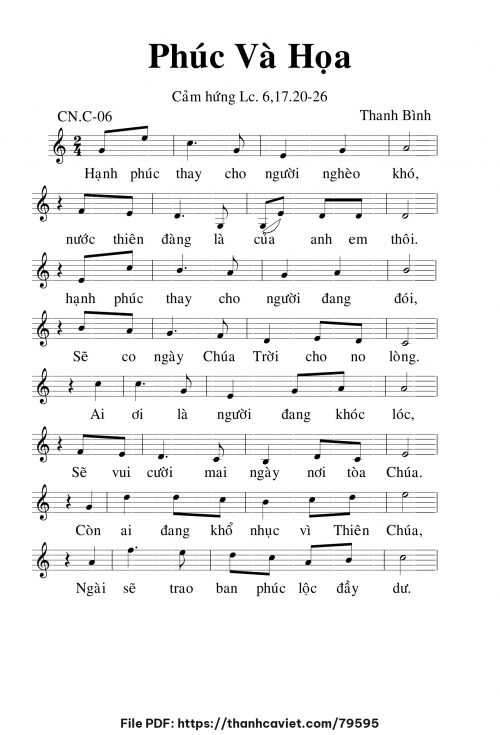 Phúc và họa - Lm. Thanh Bình - trang 1