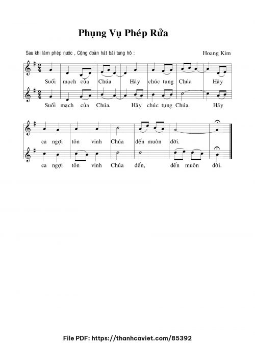 Phụng Vụ Phép Rửa - Lm. Hoàng Kim - trang 1