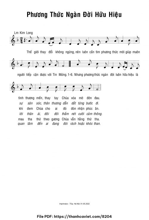 Phương thức ngàn đời hữu hiệu - Lm. Kim Long - trang 1