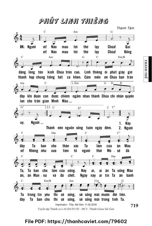Phút linh thiêng - Lm. Thành Tâm - trang 1