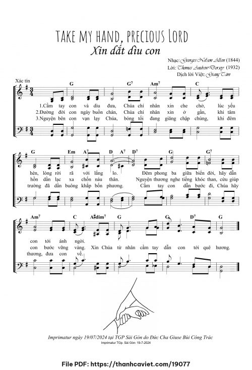 Precious Lord Take My Hand – Xin dắt dìu con - Lm. Giang Tâm - trang 1