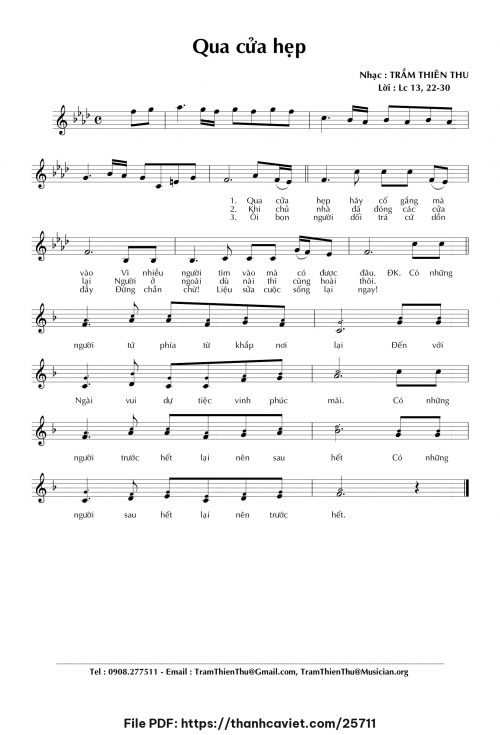 Qua cửa hẹp - Trầm Thiên Thu - trang 1