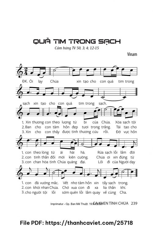 Quả tim trong sạch - Vinam - trang 1