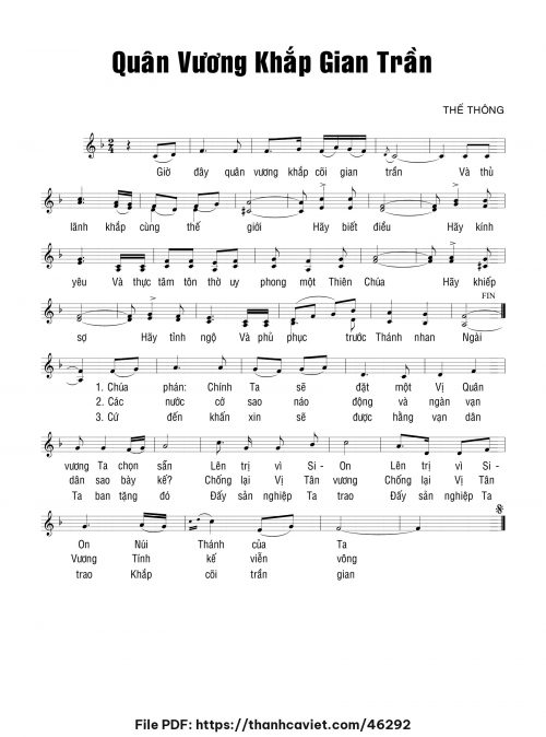 Quân Vương khắp gian trần - Thế Thông - trang 1