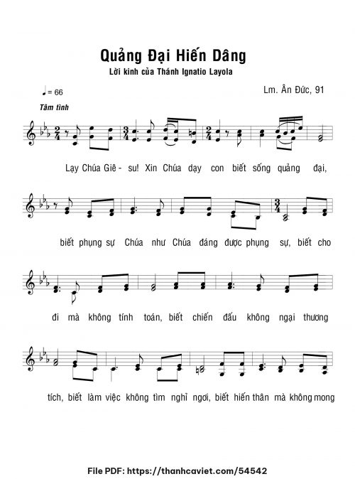 Quảng đại hiến dâng - Lm. Ân Đức - trang 1