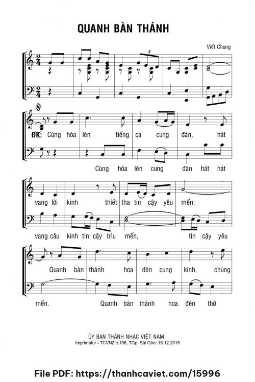 Quanh bàn thánh - Viết Chung - trang 1