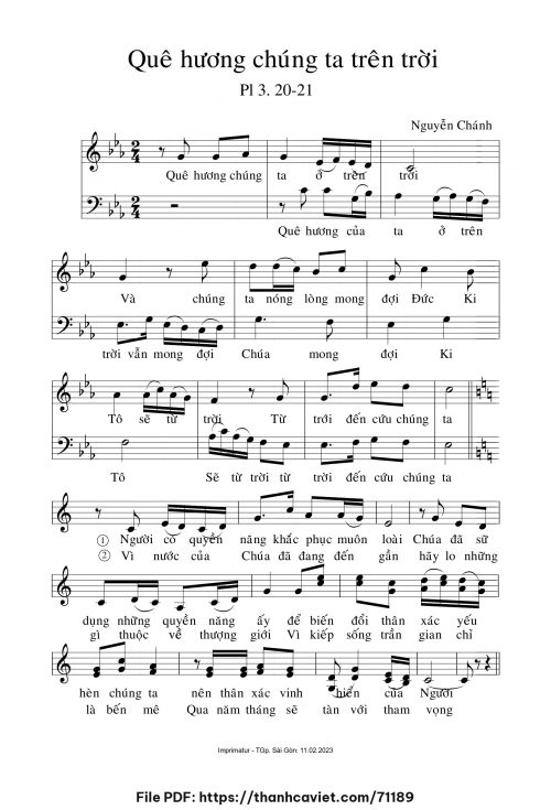 Quê hương chúng ta trên trời - Nguyễn Chánh - trang 1