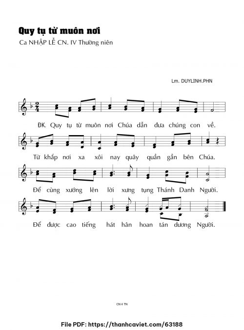 Quy tụ từ muôn nơi - Lm. DUYLINH.PHN - trang 1