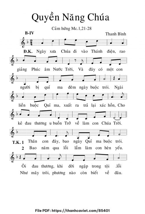 Quyền năng Chúa - Lm. Thanh Bình - trang 1