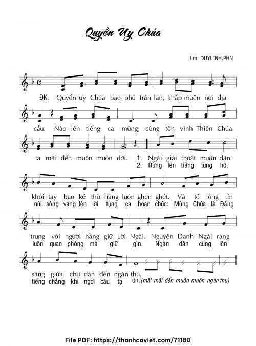 Quyền uy Chúa - Lm. DUYLINH.PHN - trang 1