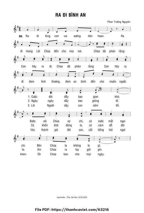 Ra đi bình an - Phan Trường Nguyên - trang 1