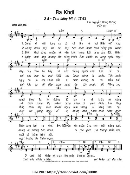 Ra khơi - Lm. Nguyễn Hùng Cường - Viễn Xứ - trang 1