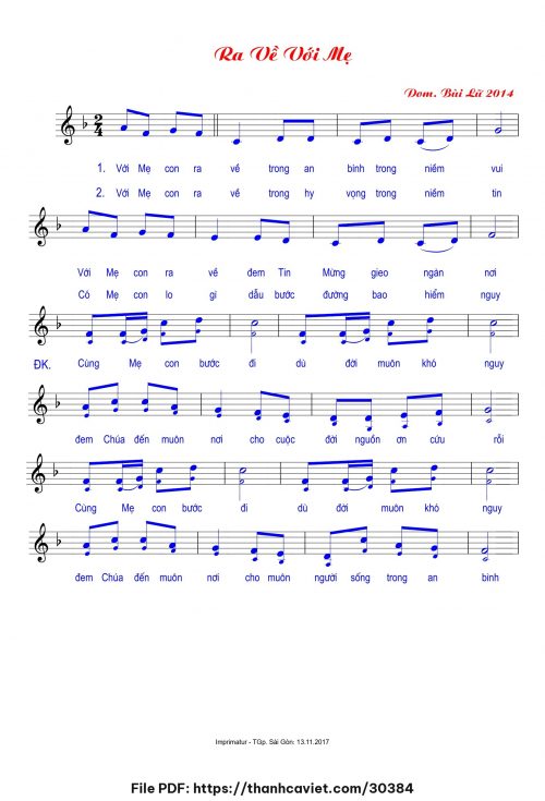 Ra về với Mẹ - Dom. Bùi Lữ - trang 1